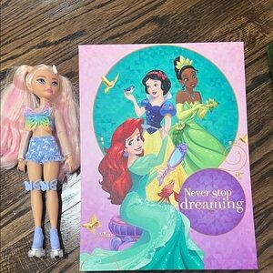 Disney canvases with princesses.